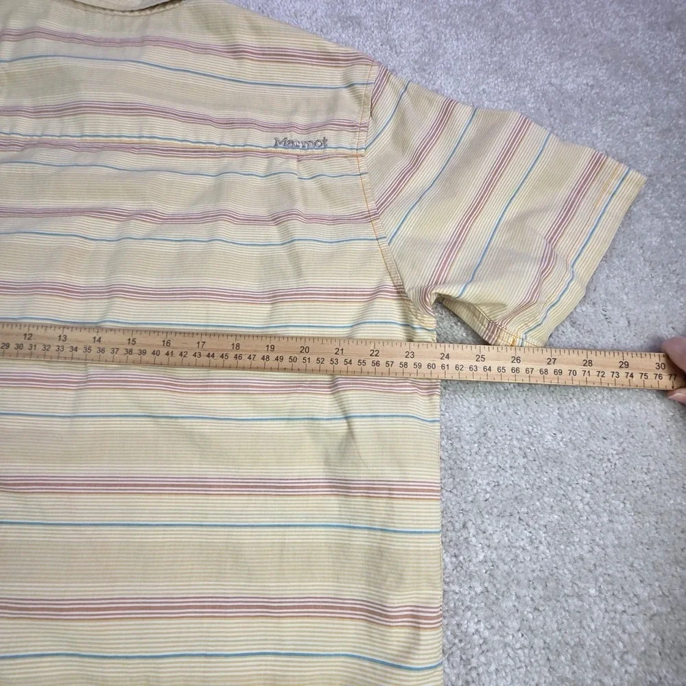 MARMOT Shirt Lot (2) Men's XL Plaid Stripes Short Sleeve Outdoor‎ Lightweight